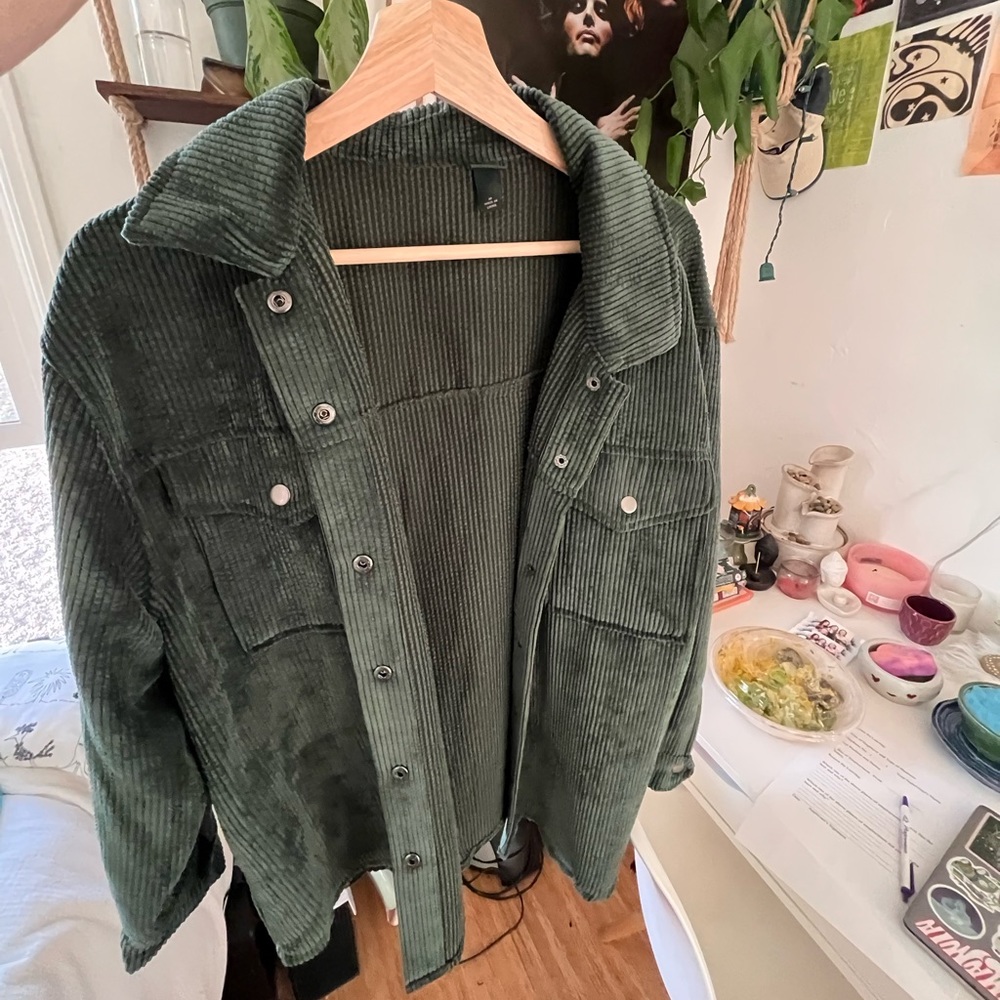 Corduroy forest green jacket